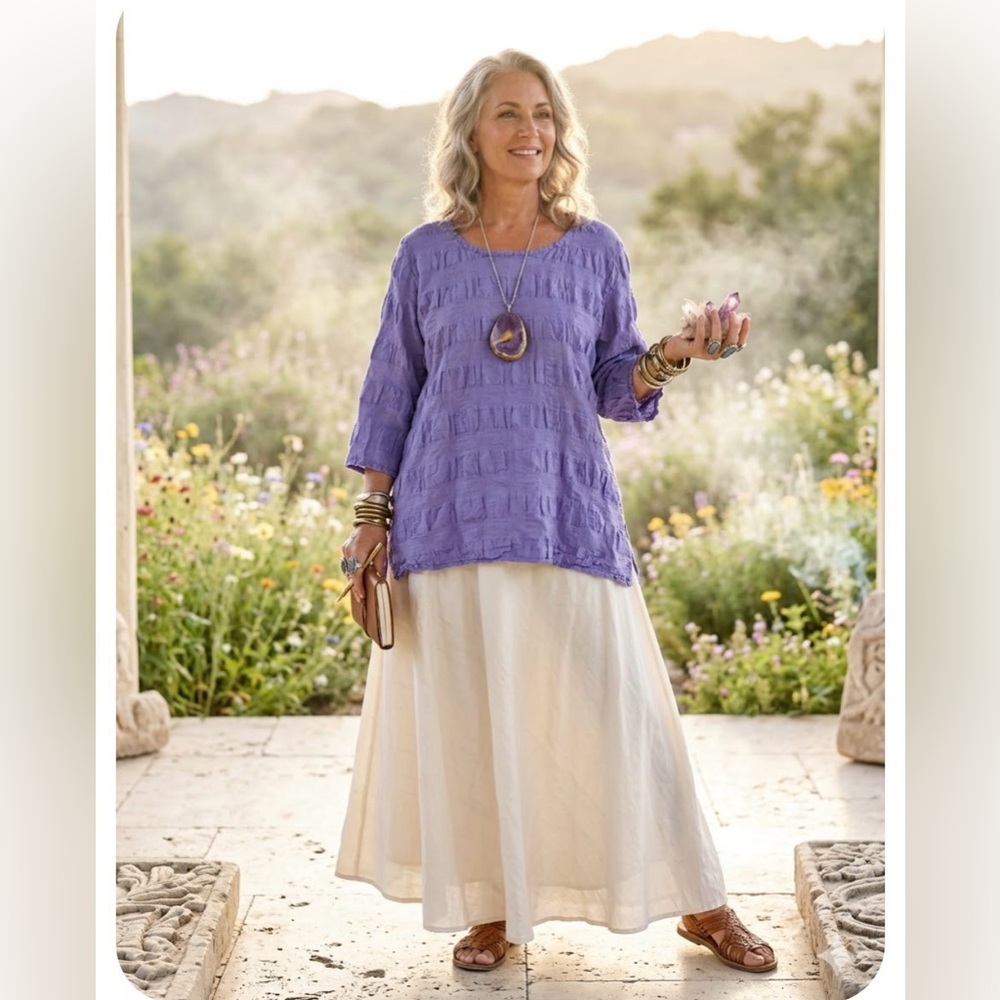 FLAX Linen Lavender “I am divine energy and vitality”Size Large b2